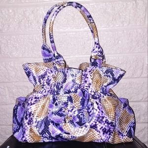 Purple Snakeskin Purse